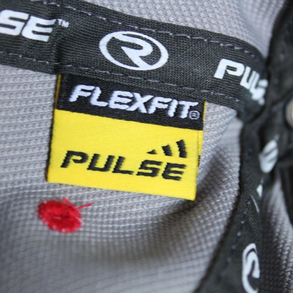 Richardson Pulse Flexfit Men's Gray/Red Embroidered S Baseball Hat ~L/XL~ - Picture 7 of 9